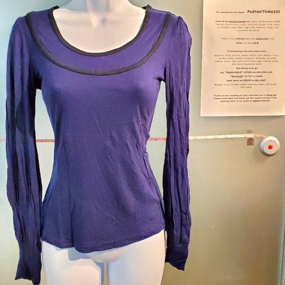 Ladies, Small, Alice by Temperley, Purple, Black, Long Sleeve Top, Stretchy - Picture 1 of 13